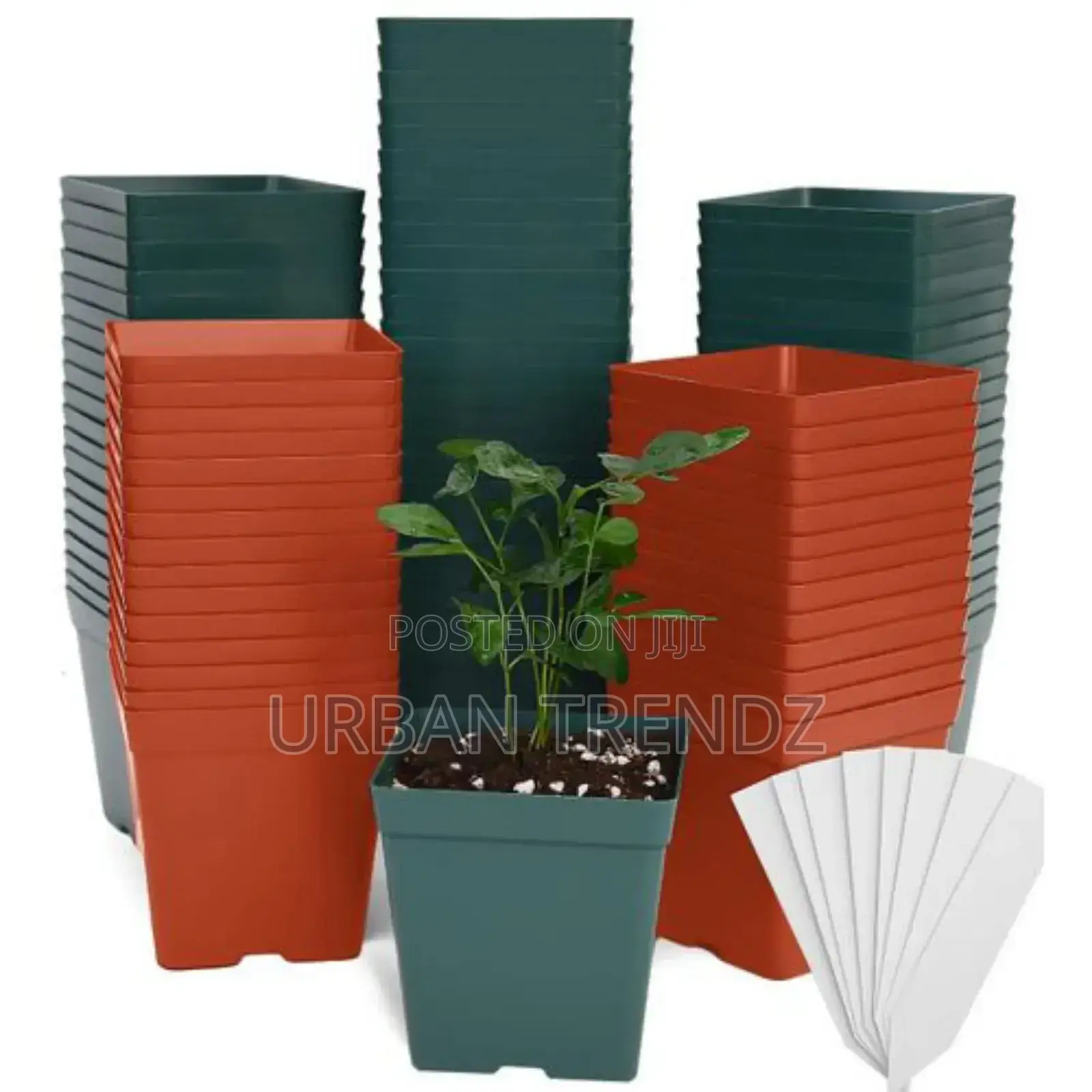 Original and Strong Plastic Square Garden Planter Pot -Black