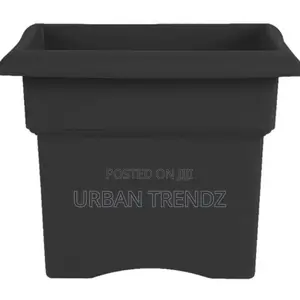 Original and Strong Plastic Square Garden Planter Pot -Black