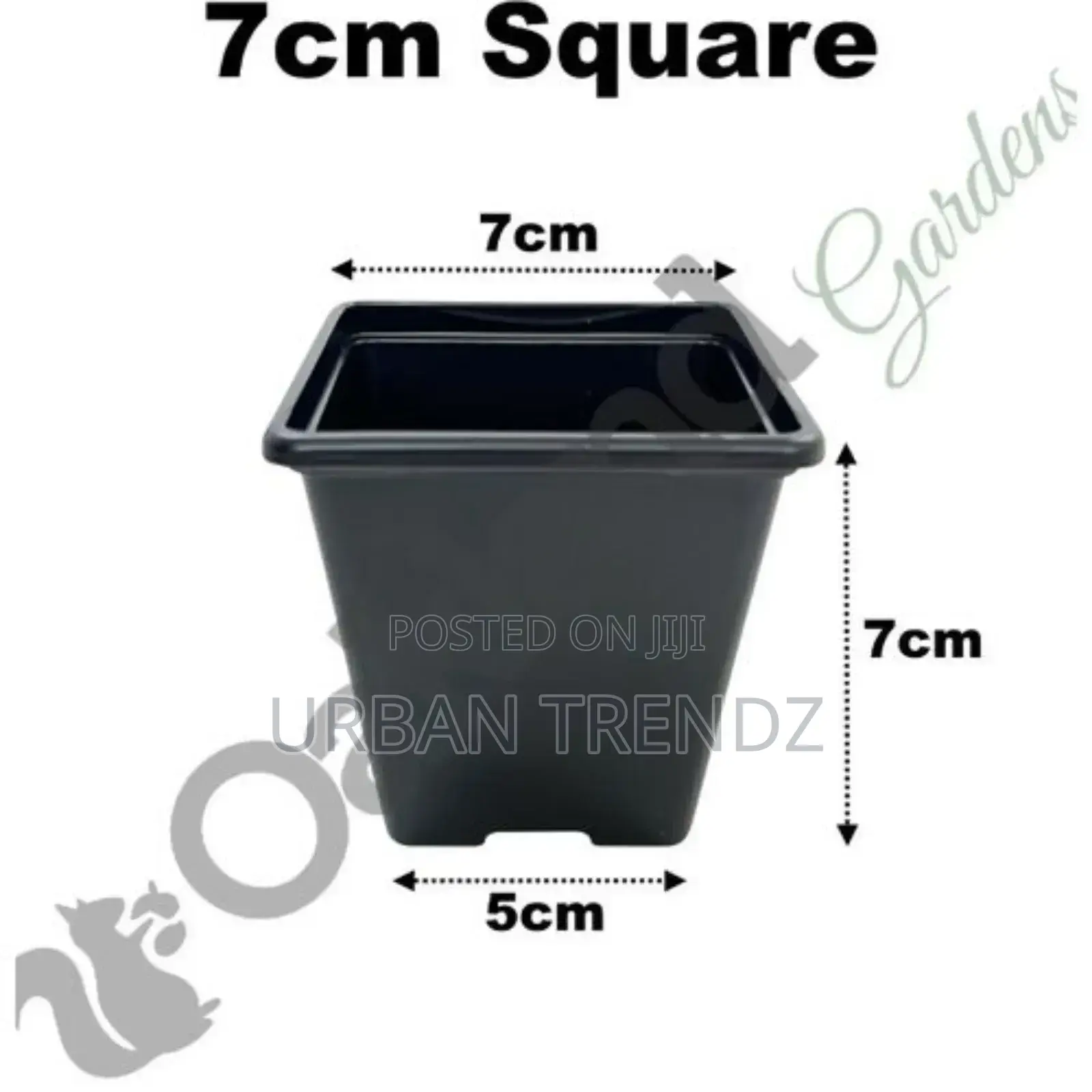 Original and Strong Plastic Square Garden Planter Pot -Black