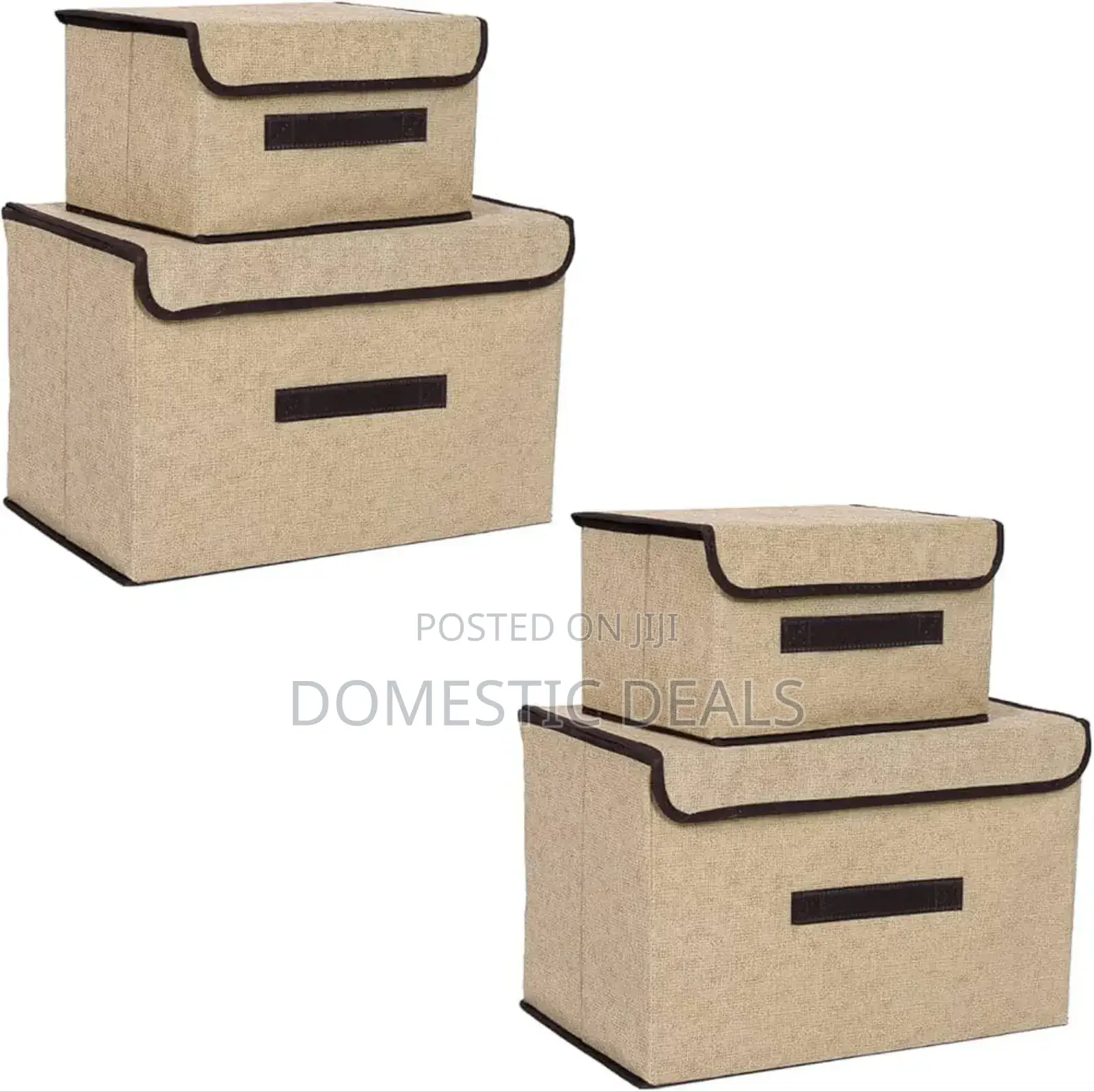 2pcs Fabric Foldable Storage Boxes