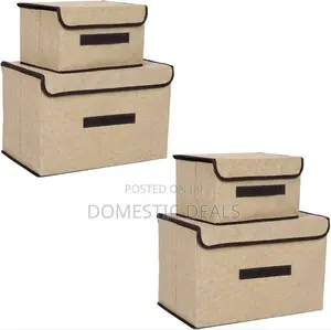 2pcs Fabric Foldable Storage Boxes