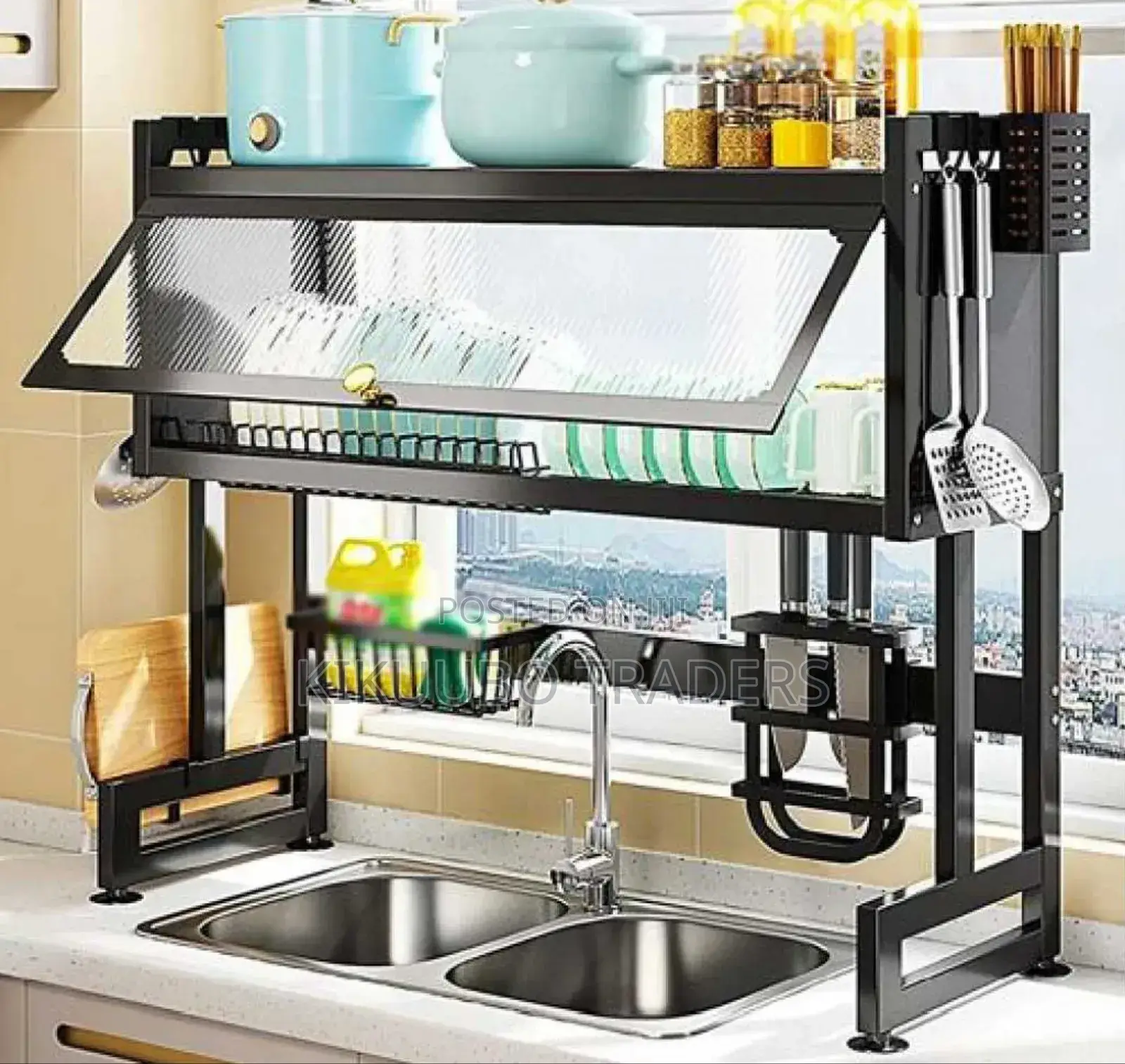Over the Sink Dish Drying Rack Dish Drainer