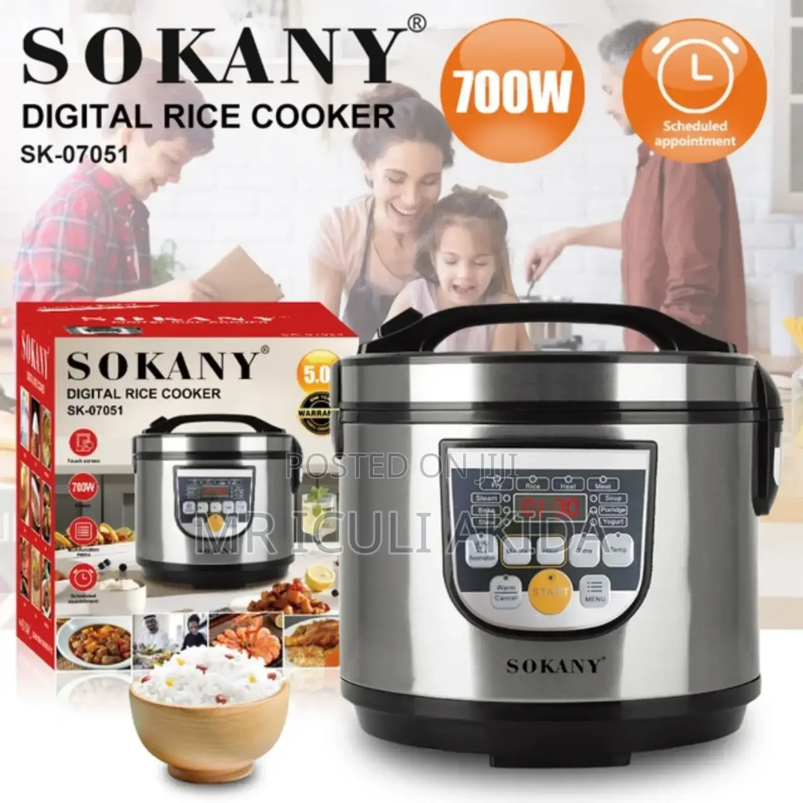 Sokany 5L 700w Digital Rice Cooker