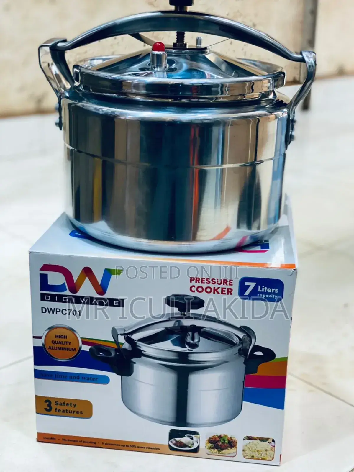 Digiwave 7L Aluminium Quick Heating Pressure Cooker