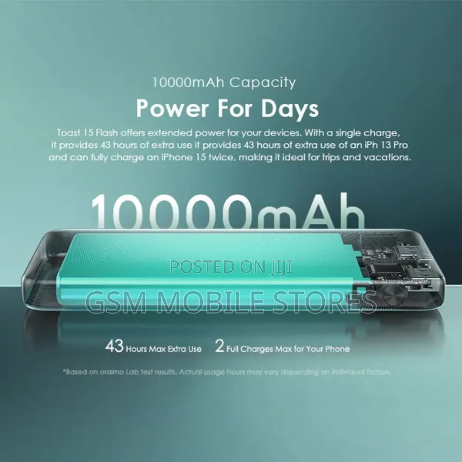Oraimo Toast 15 Flash 10000mah Fast Charging Power Bank
