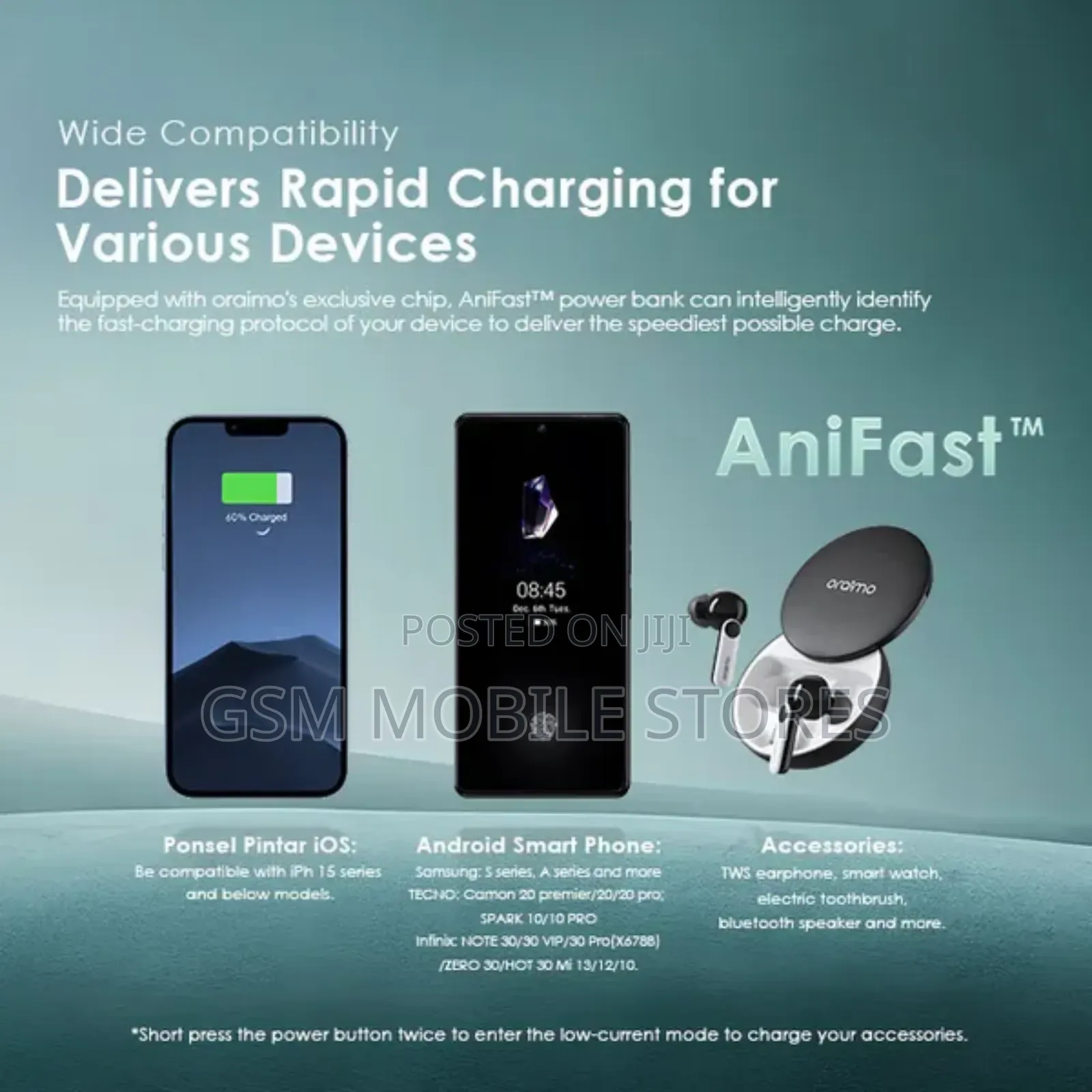 Oraimo Toast 15 Flash 10000mah Fast Charging Power Bank
