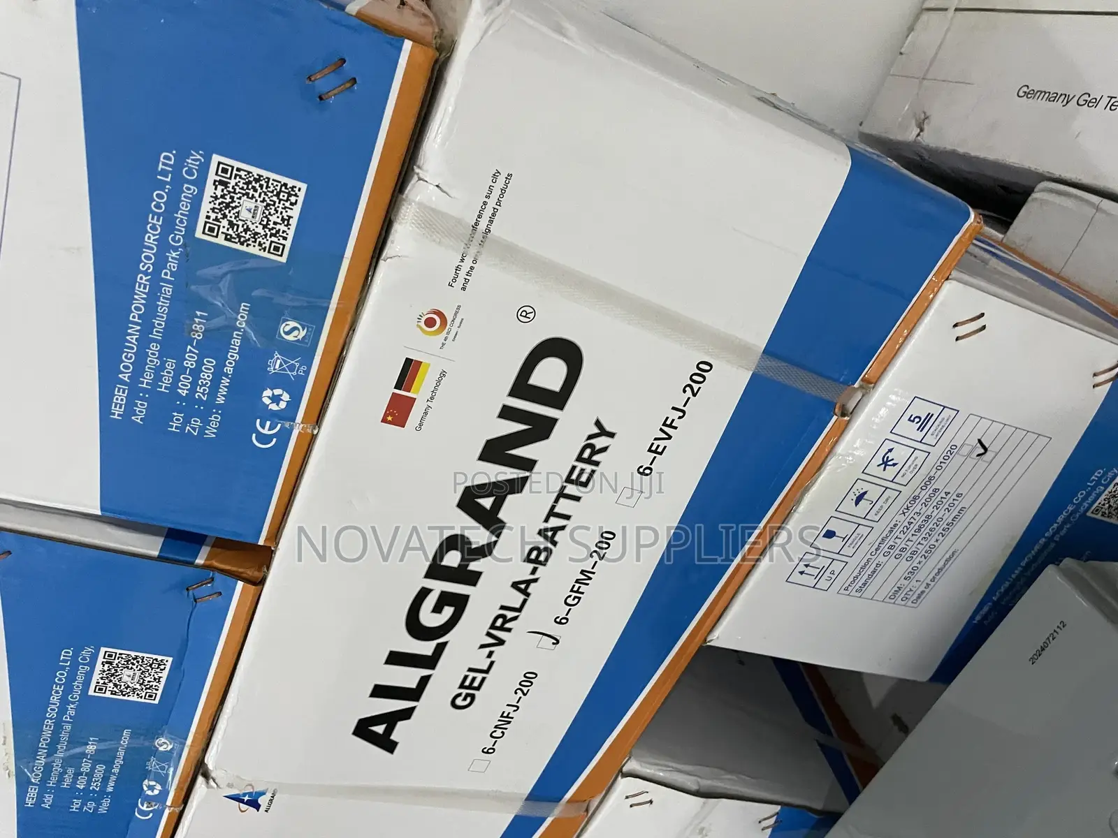 200ah Deep Cycle GEL Batteries /Allgrand