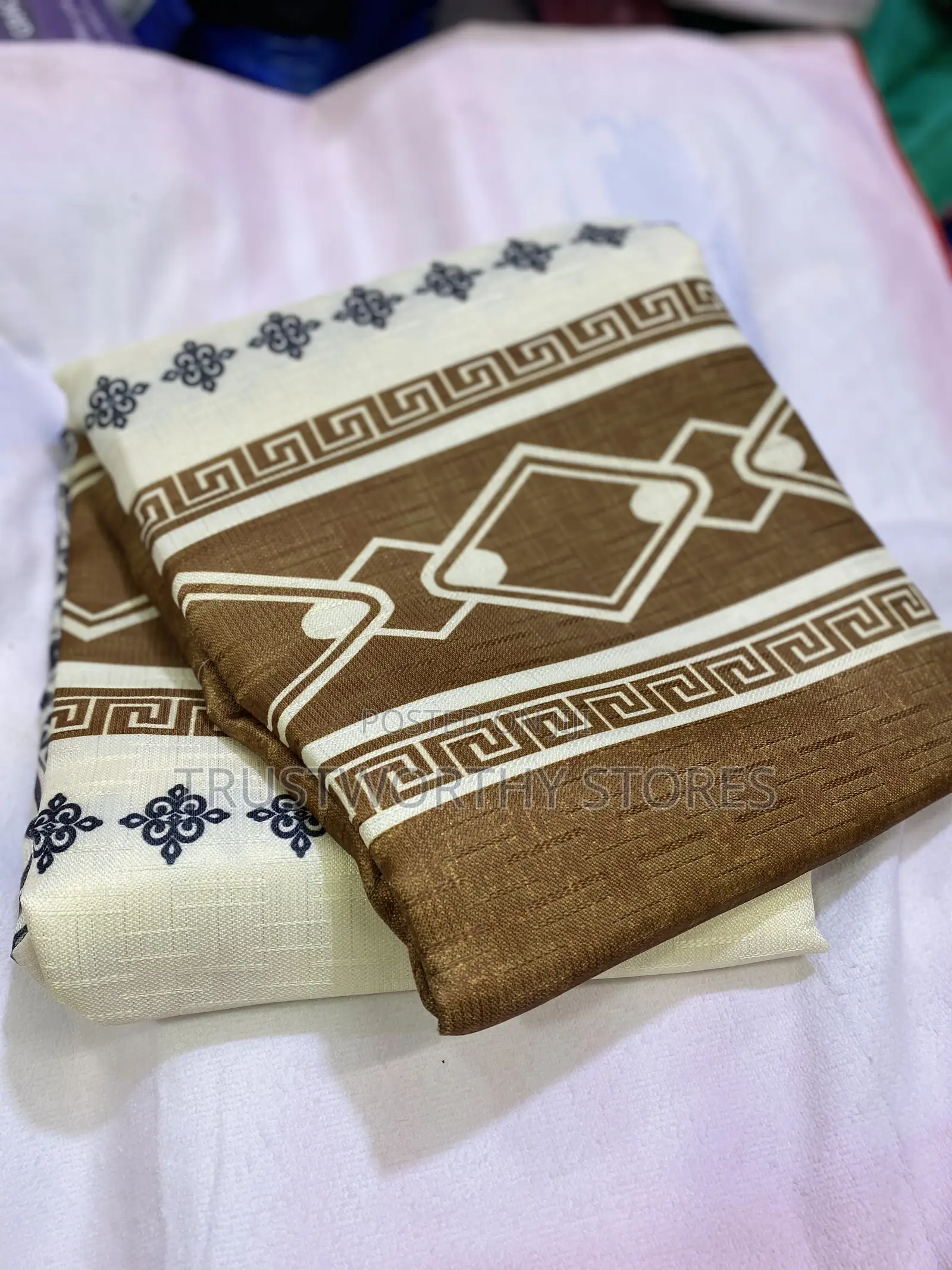 2piece Ring Printed Curtains