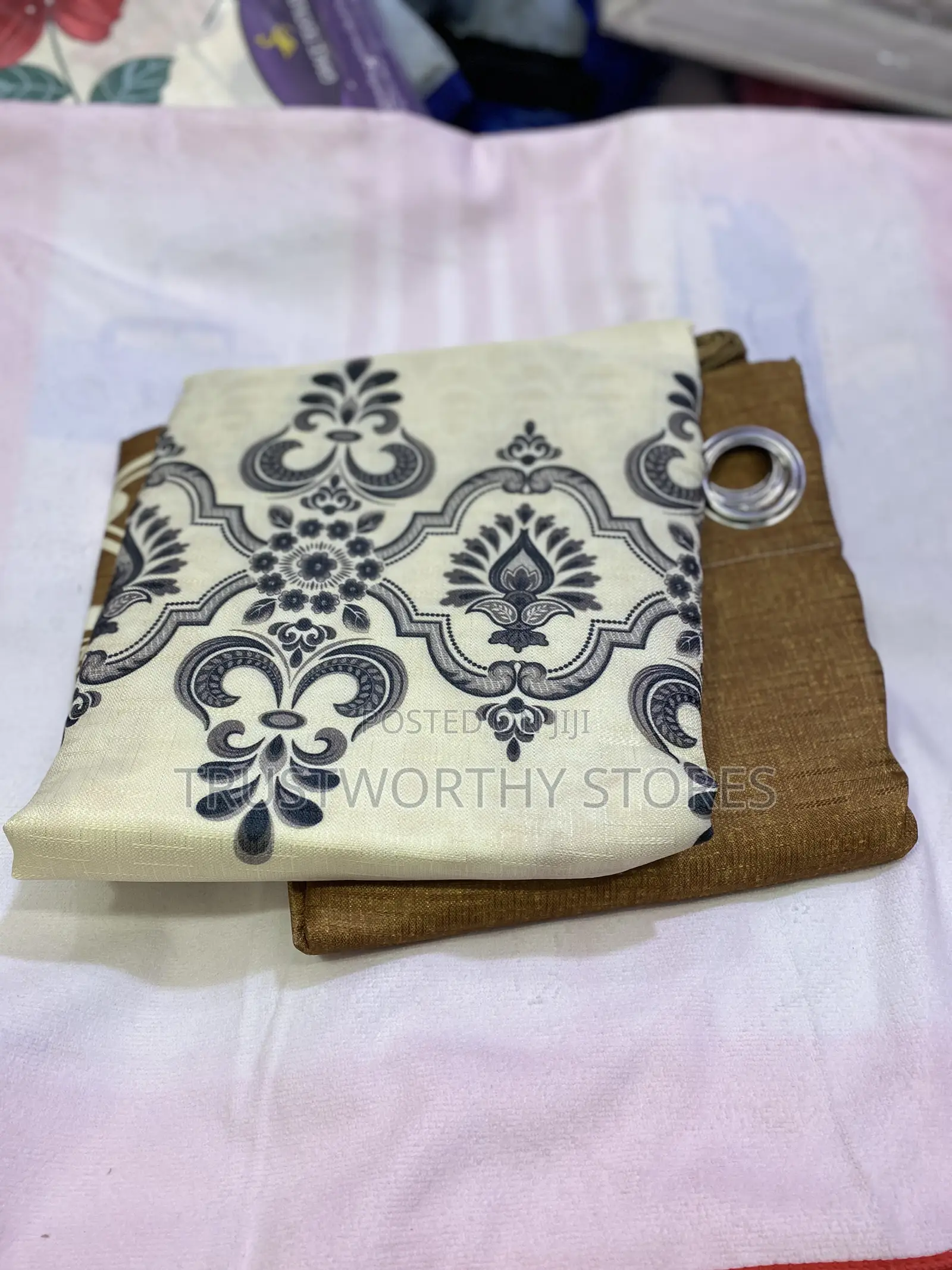 2piece Ring Printed Curtains