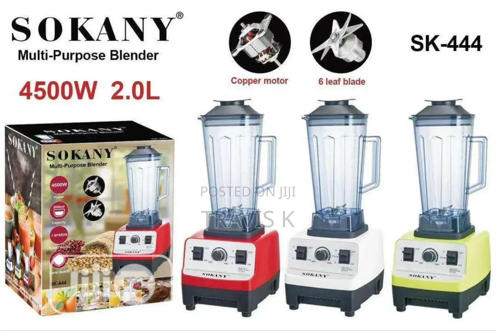 Sokany Commercial Heavy Duty Blender