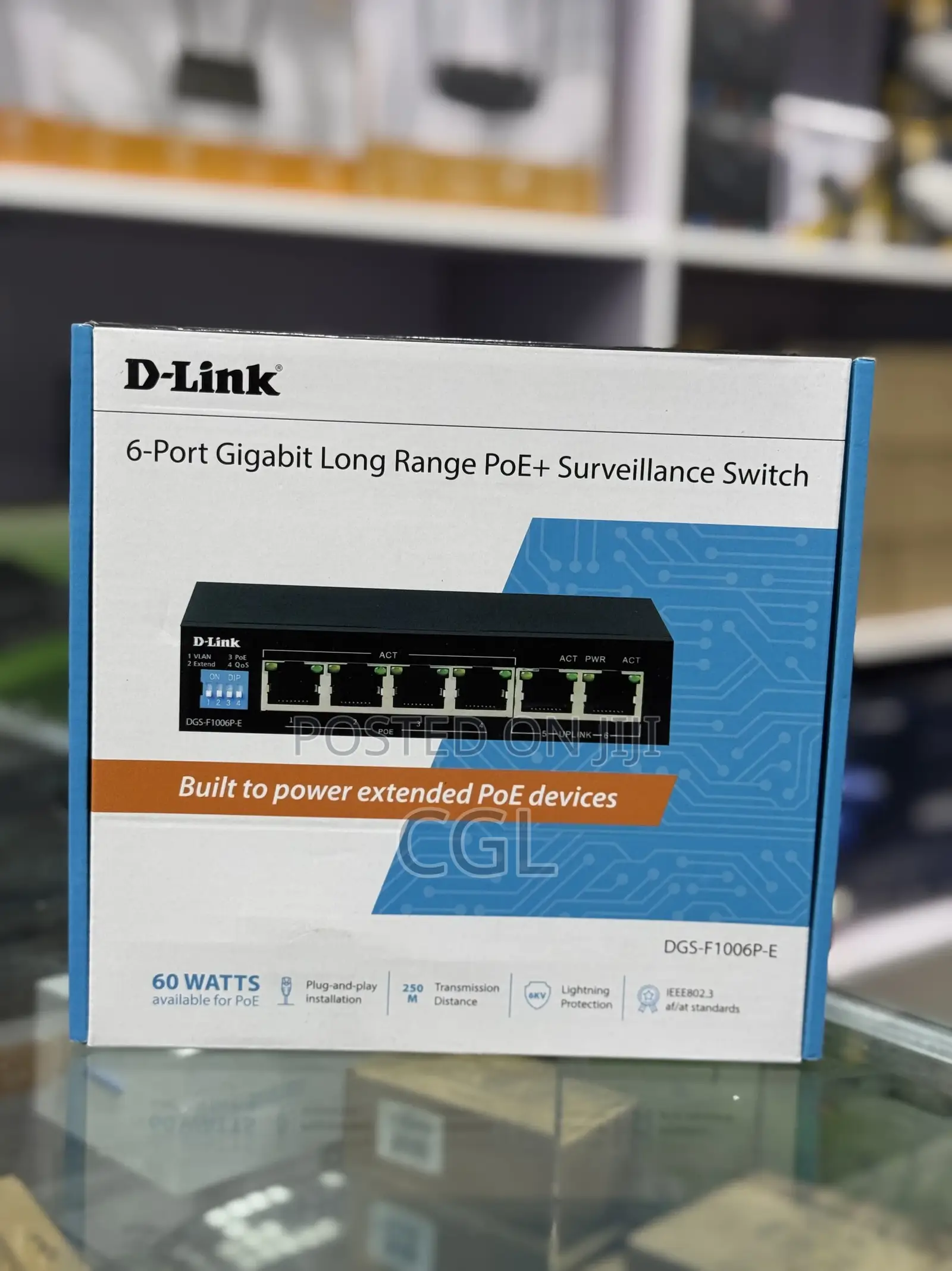 D-Link 6 Port Poe+Surveillance Gigabit Long Range Switch