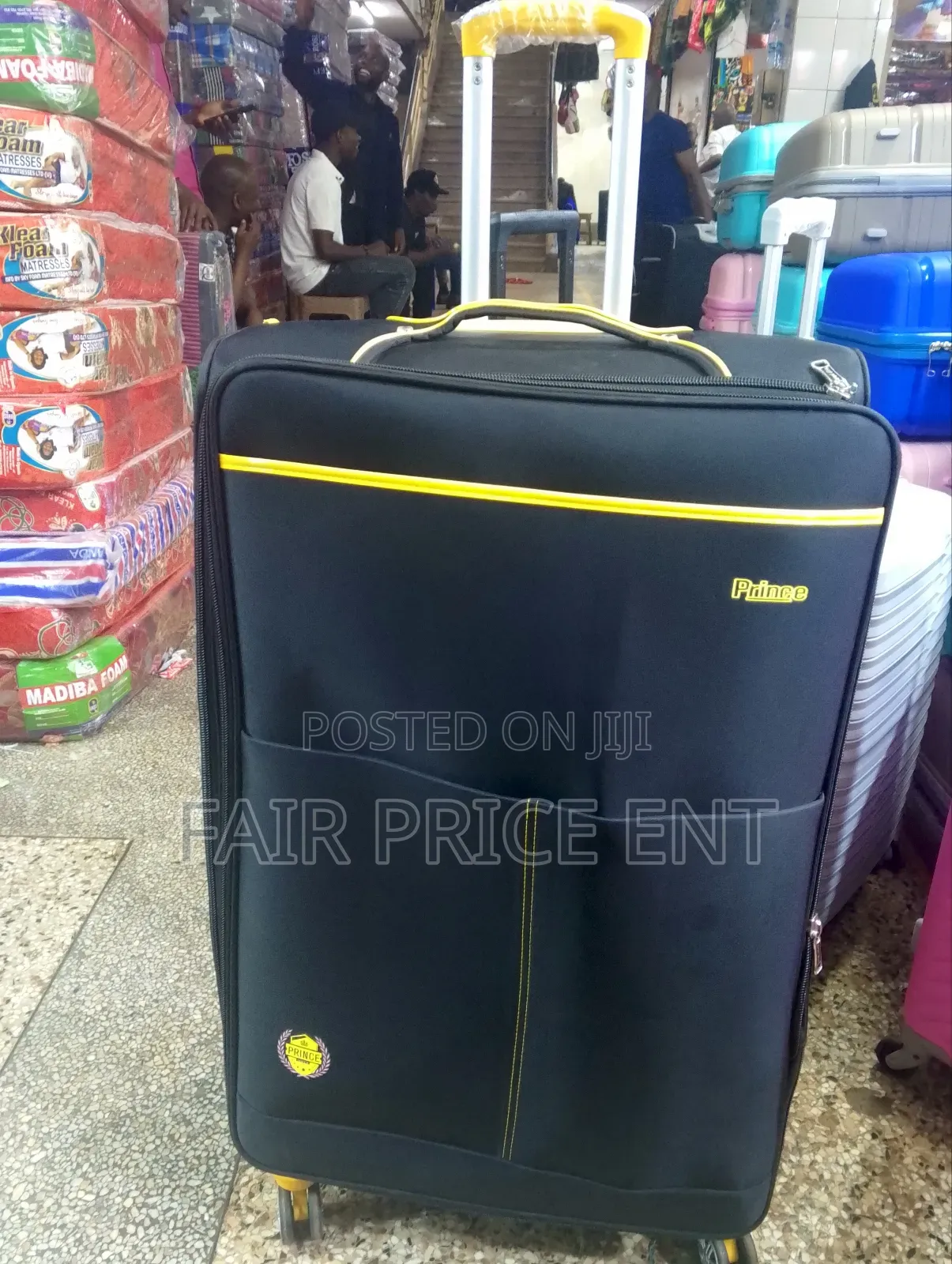 Noble Original Cloth Suitcases by Prince.Extra Large( Black)