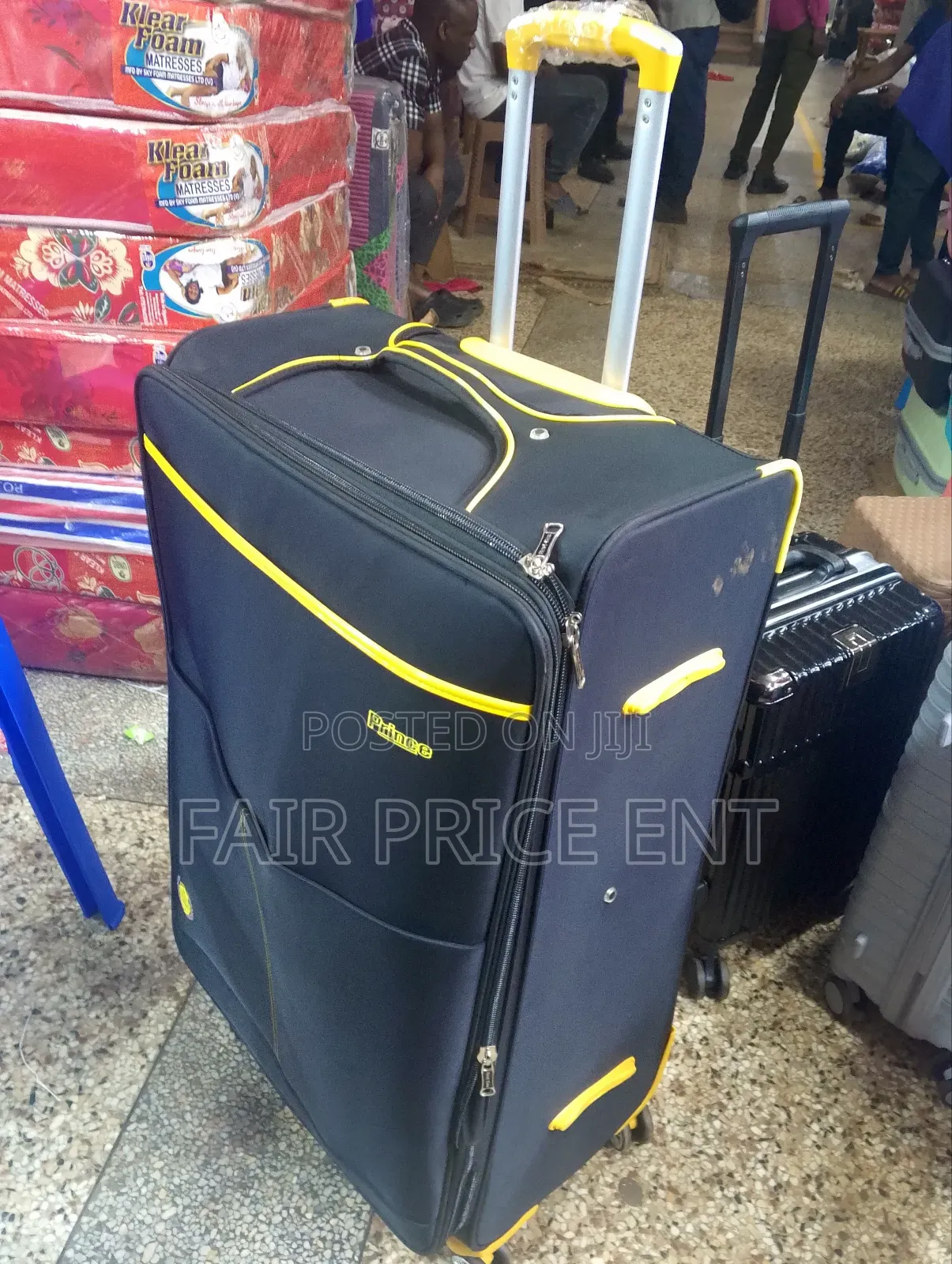 Noble Original Cloth Suitcases by Prince.Extra Large( Black)