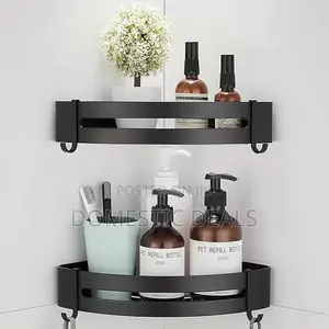 2pcs Bathroom Corner Shower Shelf Rack
