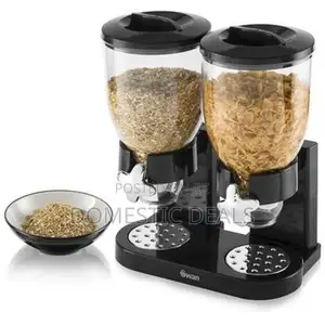 Double Cereal Plastic  Storage Dispenser