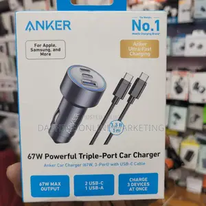 67W Dual PD Car Phone Charger/ Anker Super Fast Car Adapter