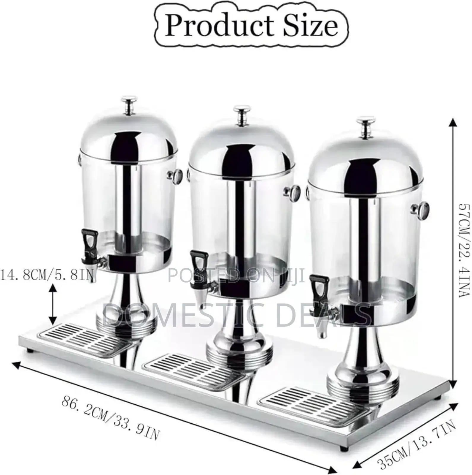 24 Litres, Triple Water Jug Juice Dispenser