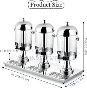 Photo - 24 Litres, Triple Water Jug Juice Dispenser