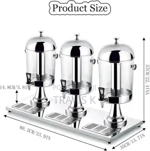 24 Litres, Triple Water Jug Juice Dispenser