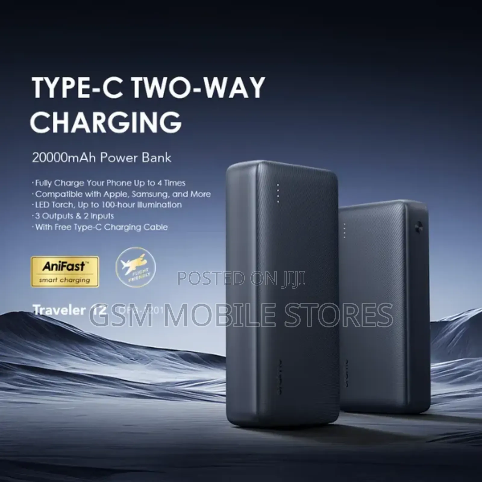 New Oraimo Traveler 12 20000mah 12w Type-C in Out Power Bank