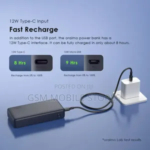 New Oraimo Traveler 12 20000mah 12w Type-C in Out Power Bank