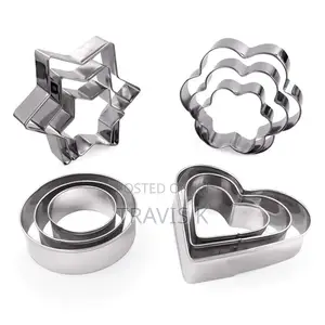 12pcs , 4 Shape  Stainless Steel Cookie Cutter