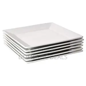 6pcs Of Square Checked  Plates
