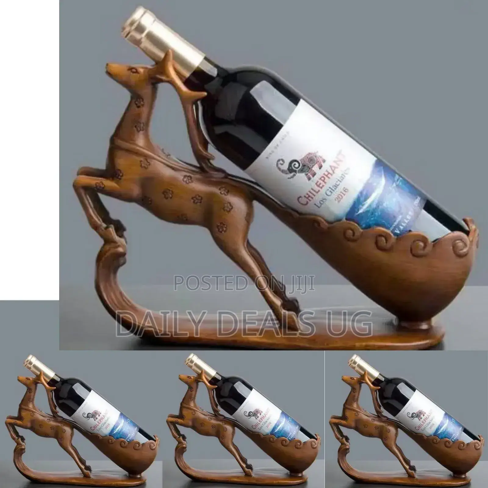 Wooden Horse Wine Bottle Rack