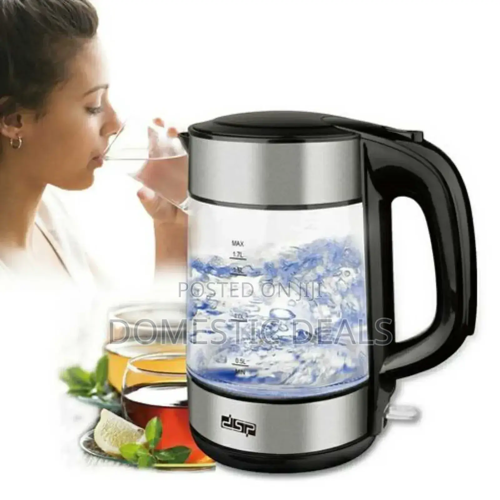 DSP 1.7L Electric Glass Kettle