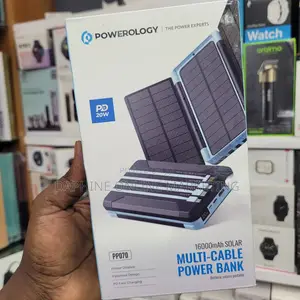 16000mah Solar Powerology Multi-Cable Power Bank 20W