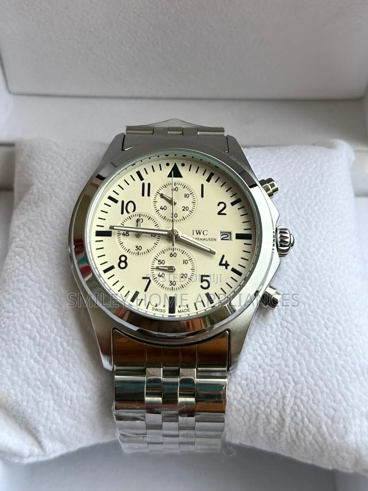IWC Schaffhausen Men's Watch Silver White