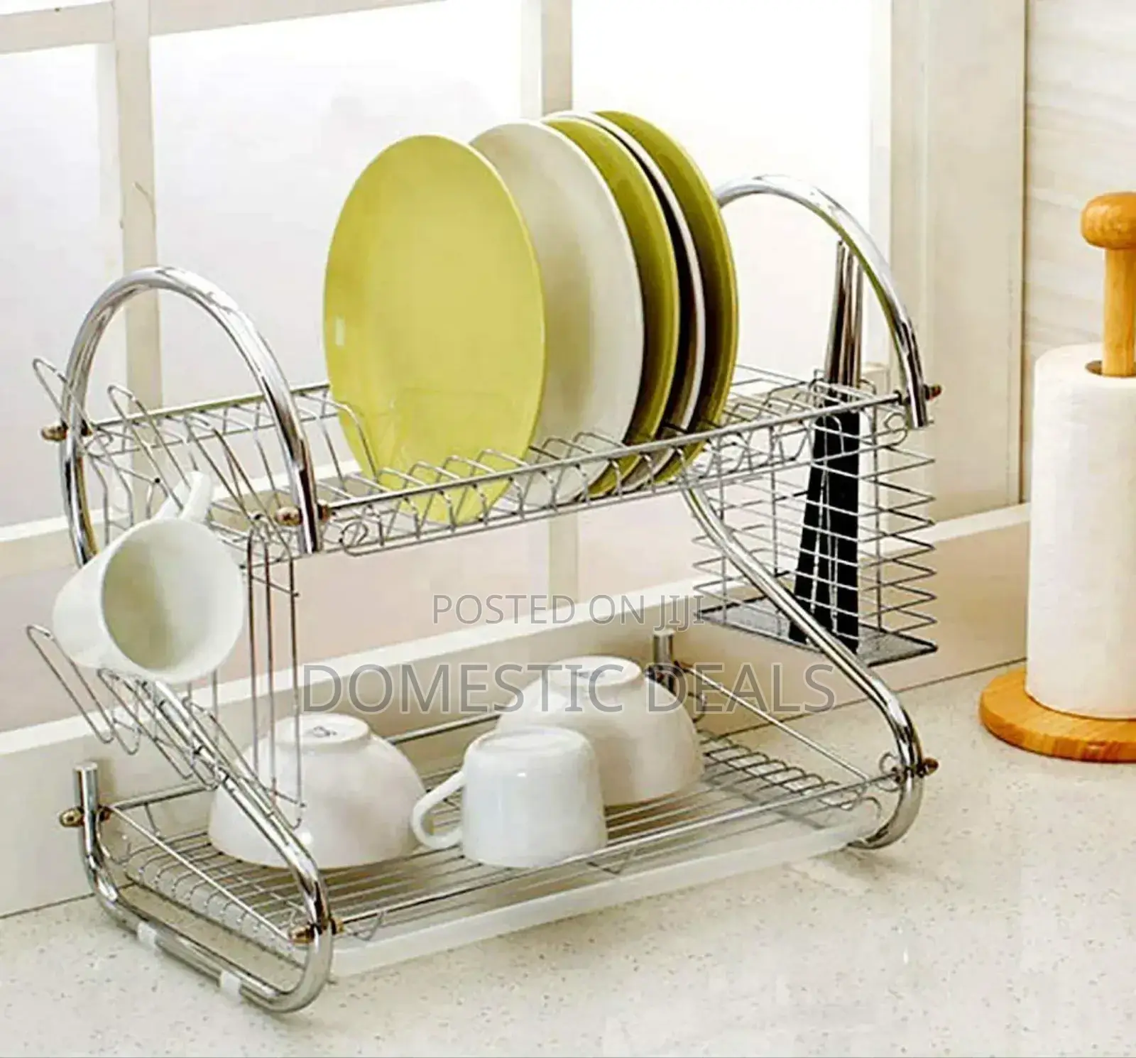 2 Tier Stainless Steel Dish Rack