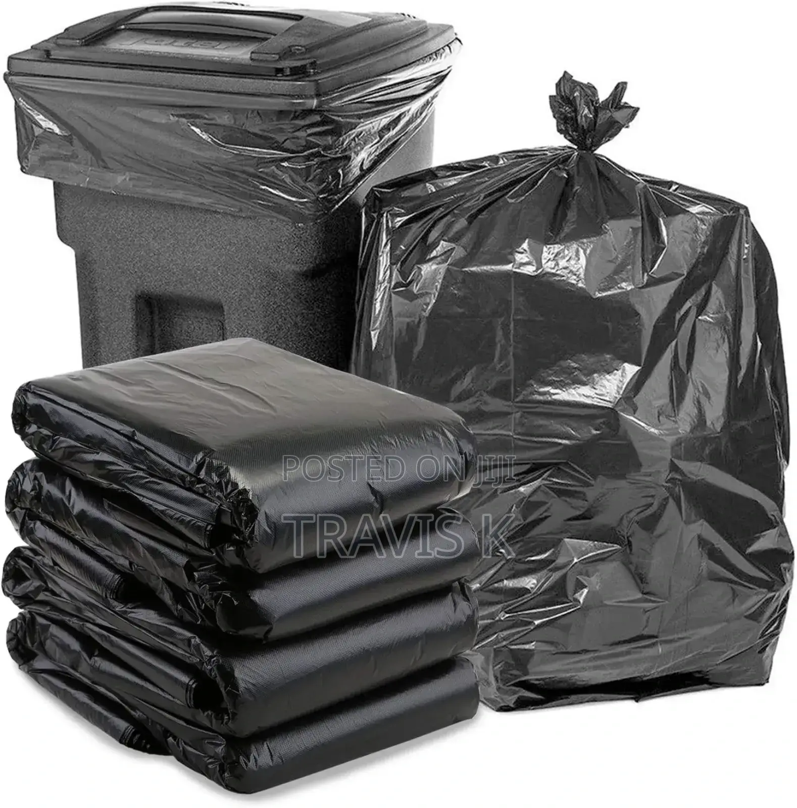 180 Litres Black Trash Bags