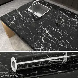 Black Marble Kitchen Wallpaper