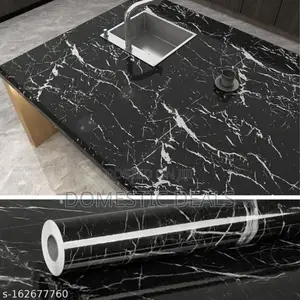 Black Marble Kitchen Wallpaper