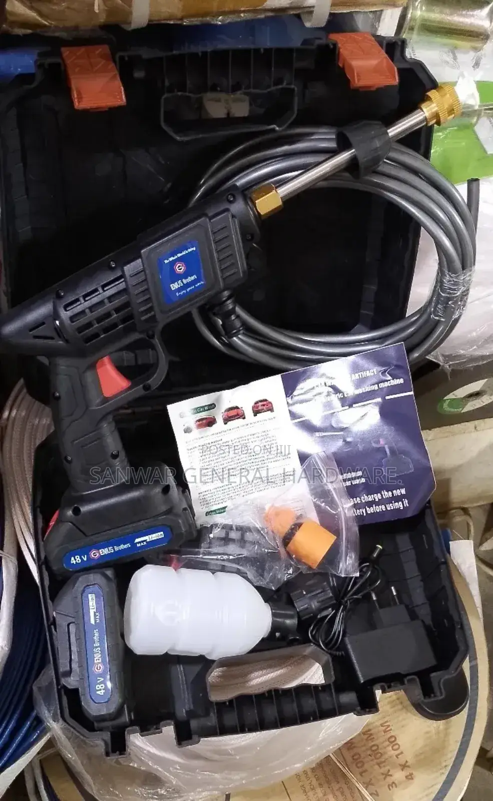 148v, Rechargeable High Pressure Car Washer Gun