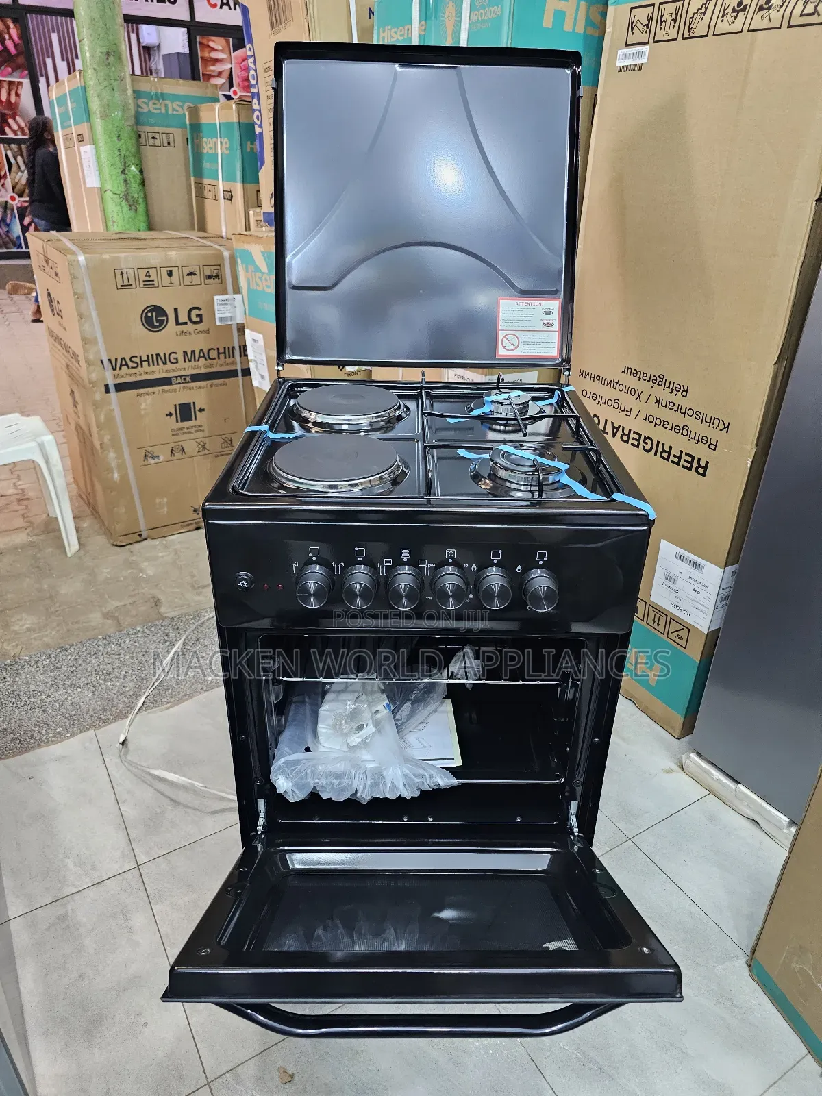 Blueflame 2 Gas + 2 Electric Cooker + Electric Oven 50x50cm