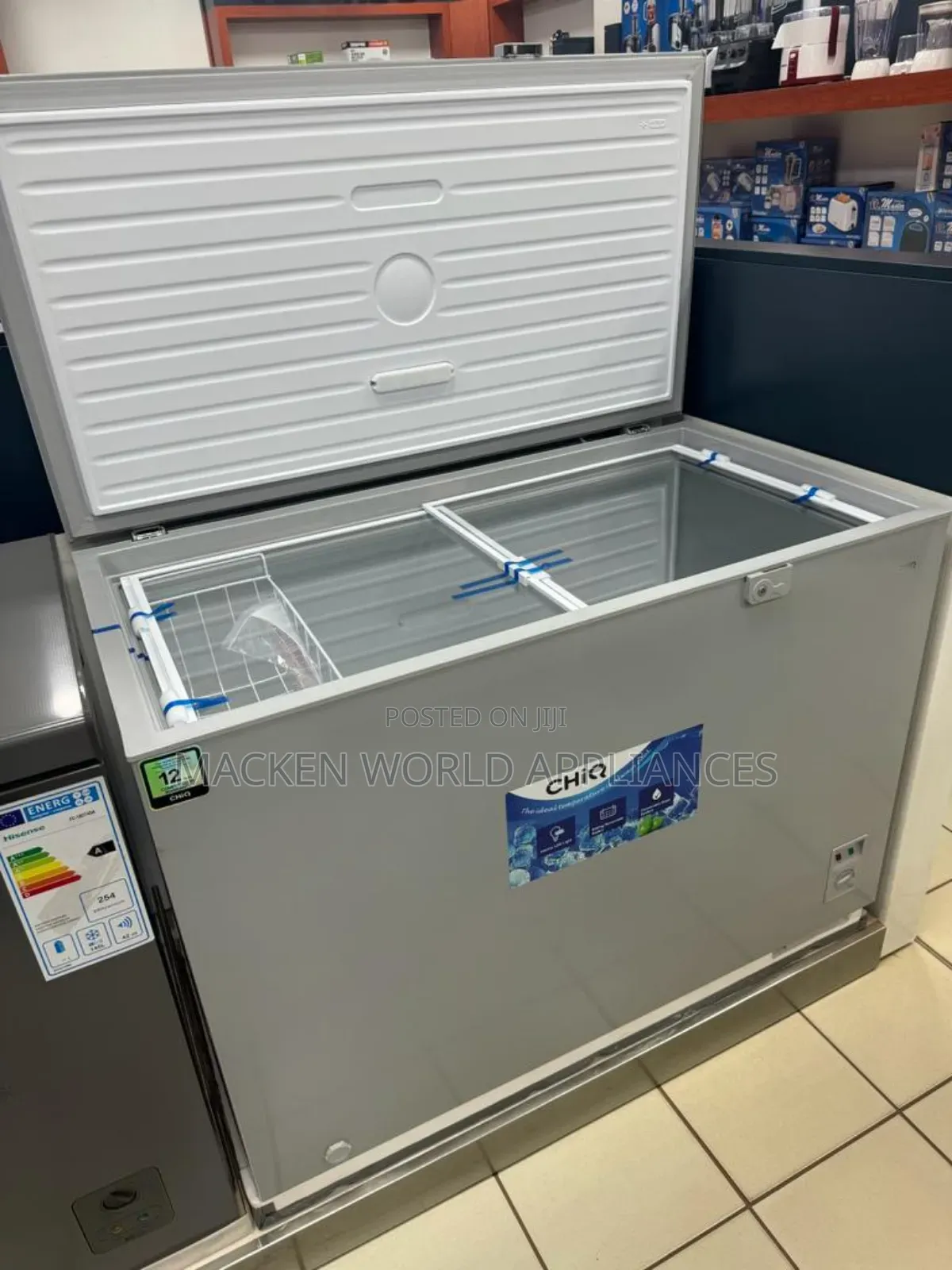 Chiq 380 Litres Chest Freezer – Gray