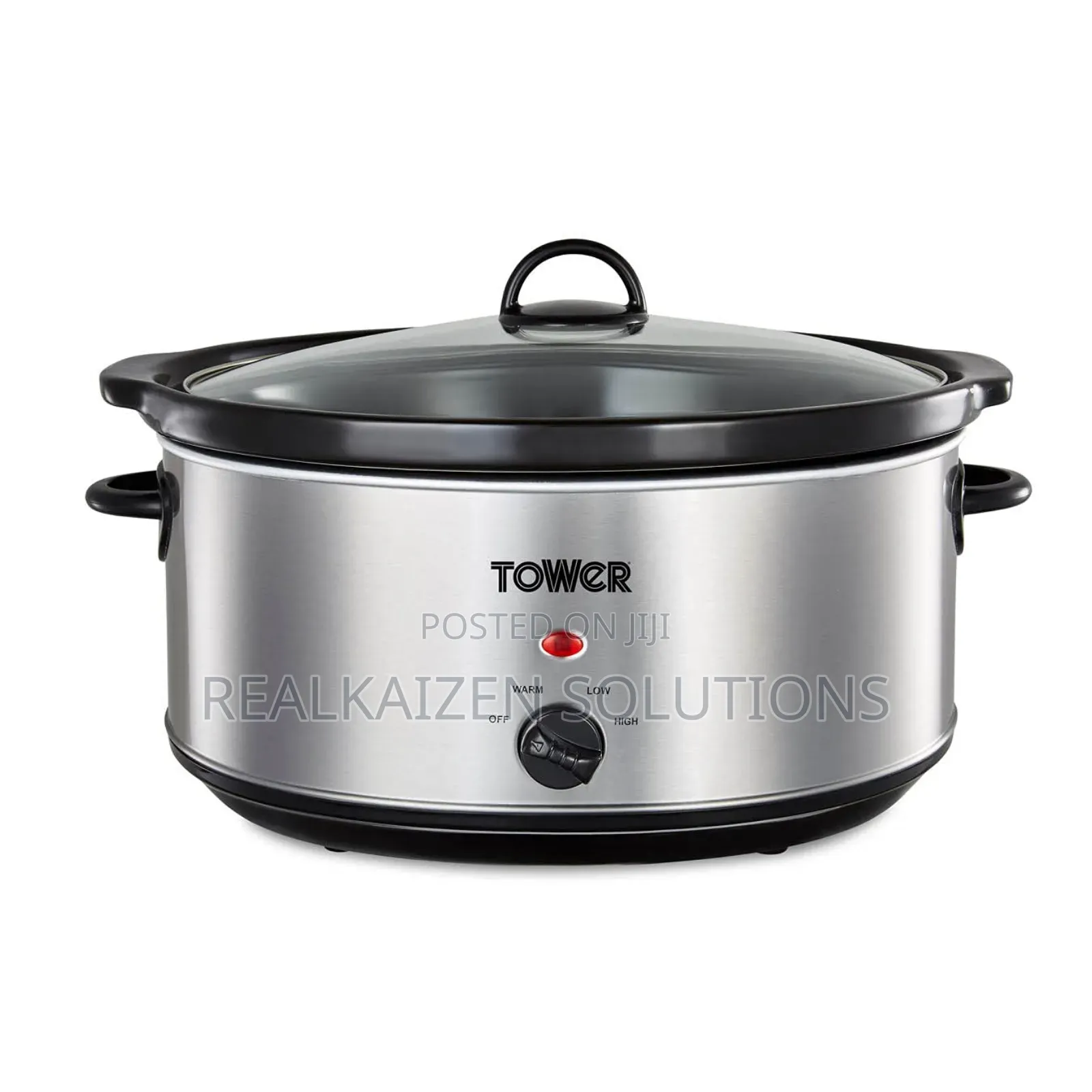 UK TOWER 6.5 Litre Stainless Steel Slow Cooker With
300w