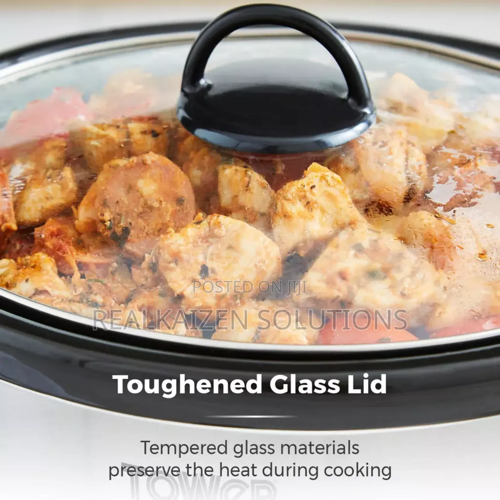 UK TOWER 6.5 Litre Stainless Steel Slow Cooker With
300w