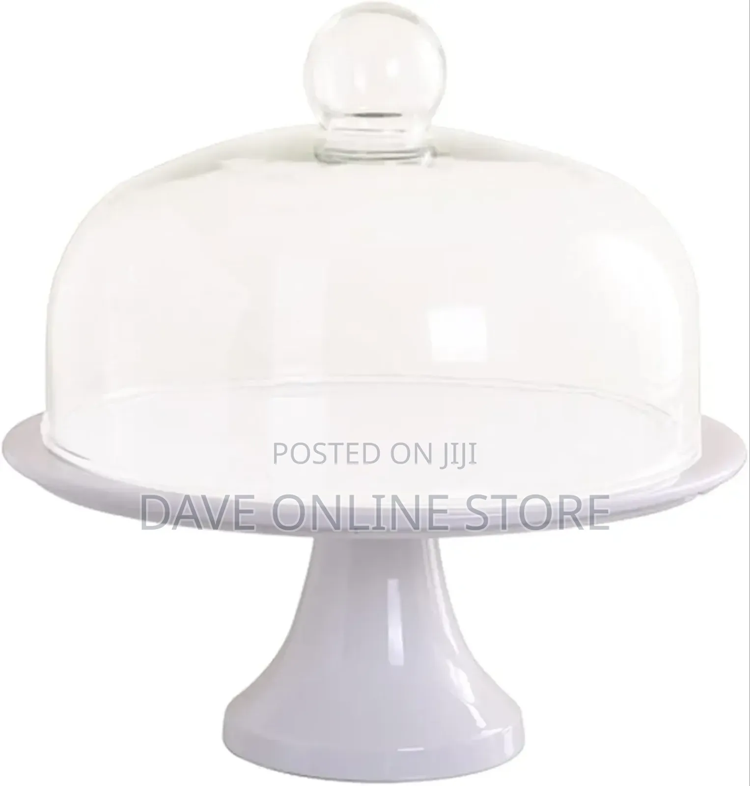 Ceramic Cake Stand With Glass Cover
