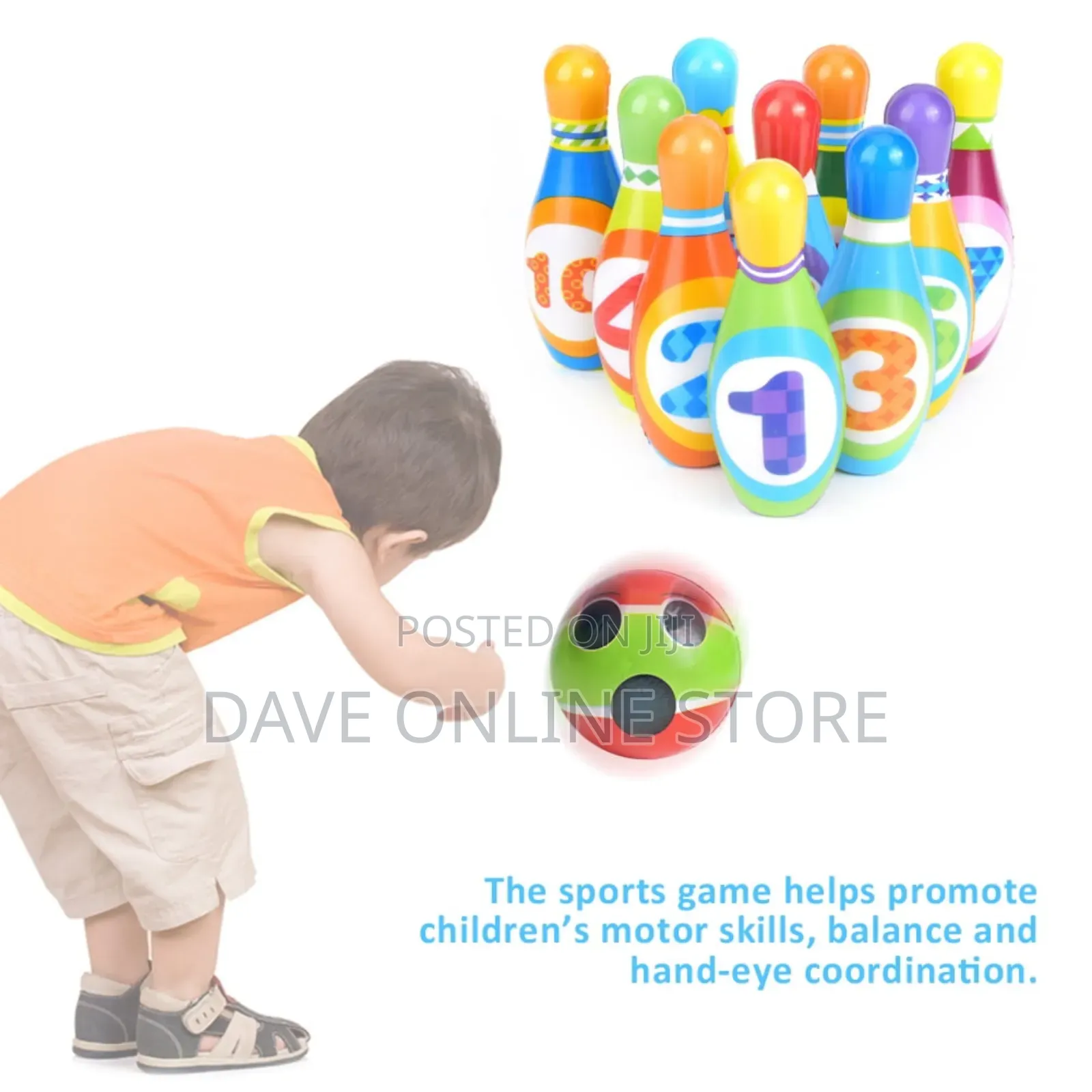 Kids Bowling Set, 10 Pins 2 Balls Bowling Pins and Balls,