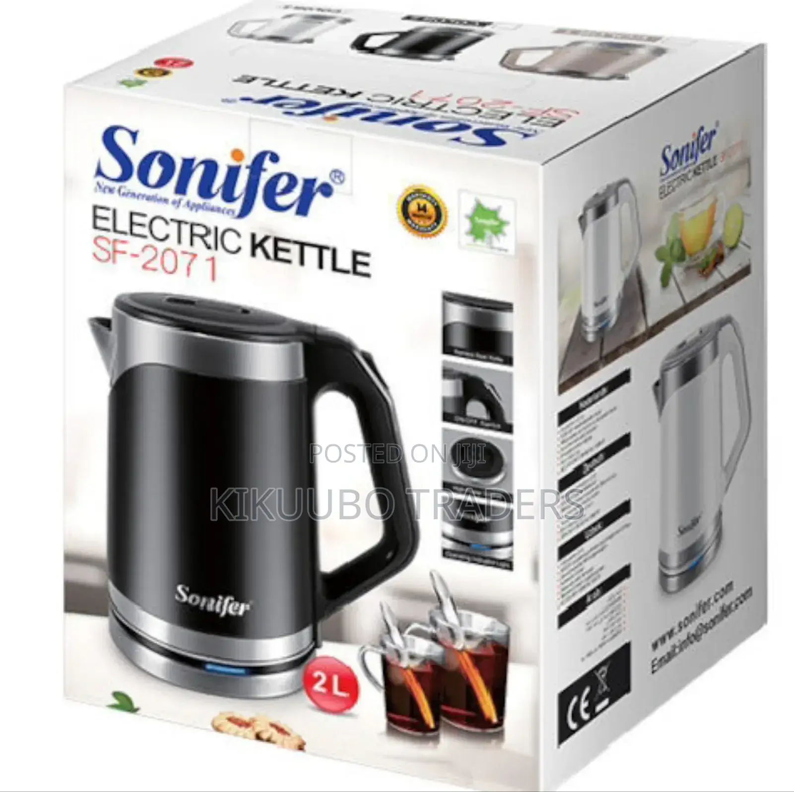 Sonifer 2L Stainless Steel Electric Kettle
