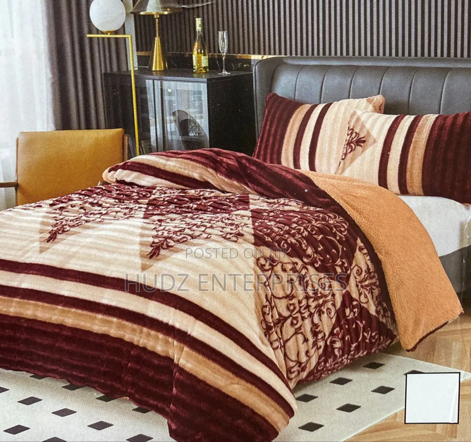 3pc Woolen Duvet 5x6 Maroon