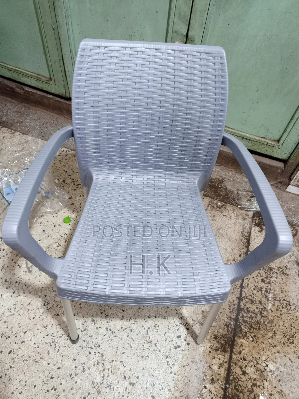 Plastic Chair With A Woven Pattern