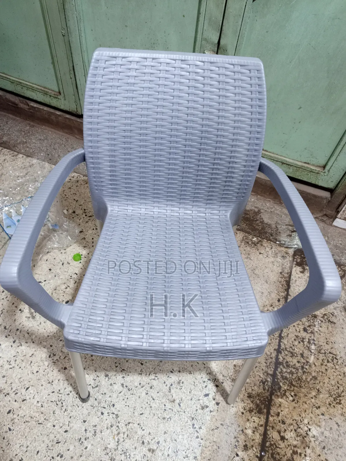 Plastic Chair With A Woven Pattern