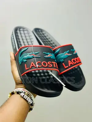 Photo - Black Lacoste Men's Rubber Slide