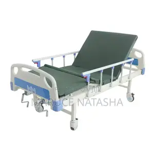 Manual Double Crank Patient's Bed With a Mattress