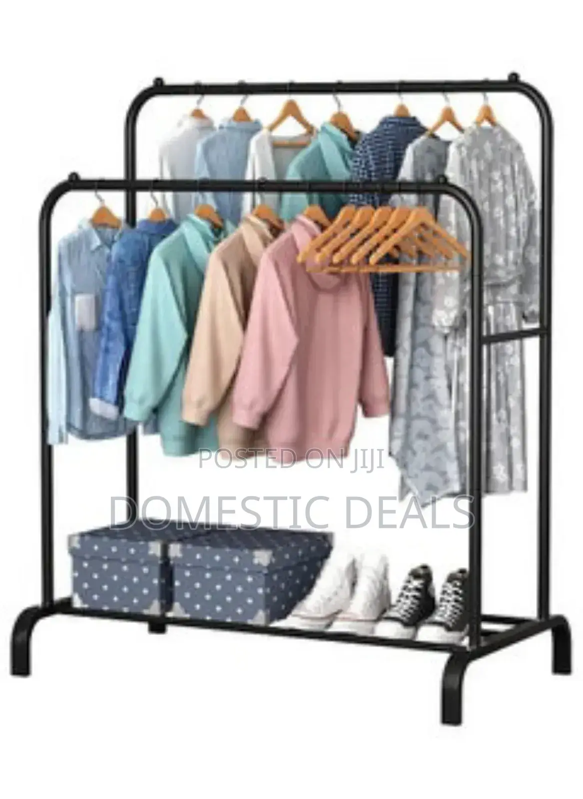 Double Today Clothes Hanger Storage Rack