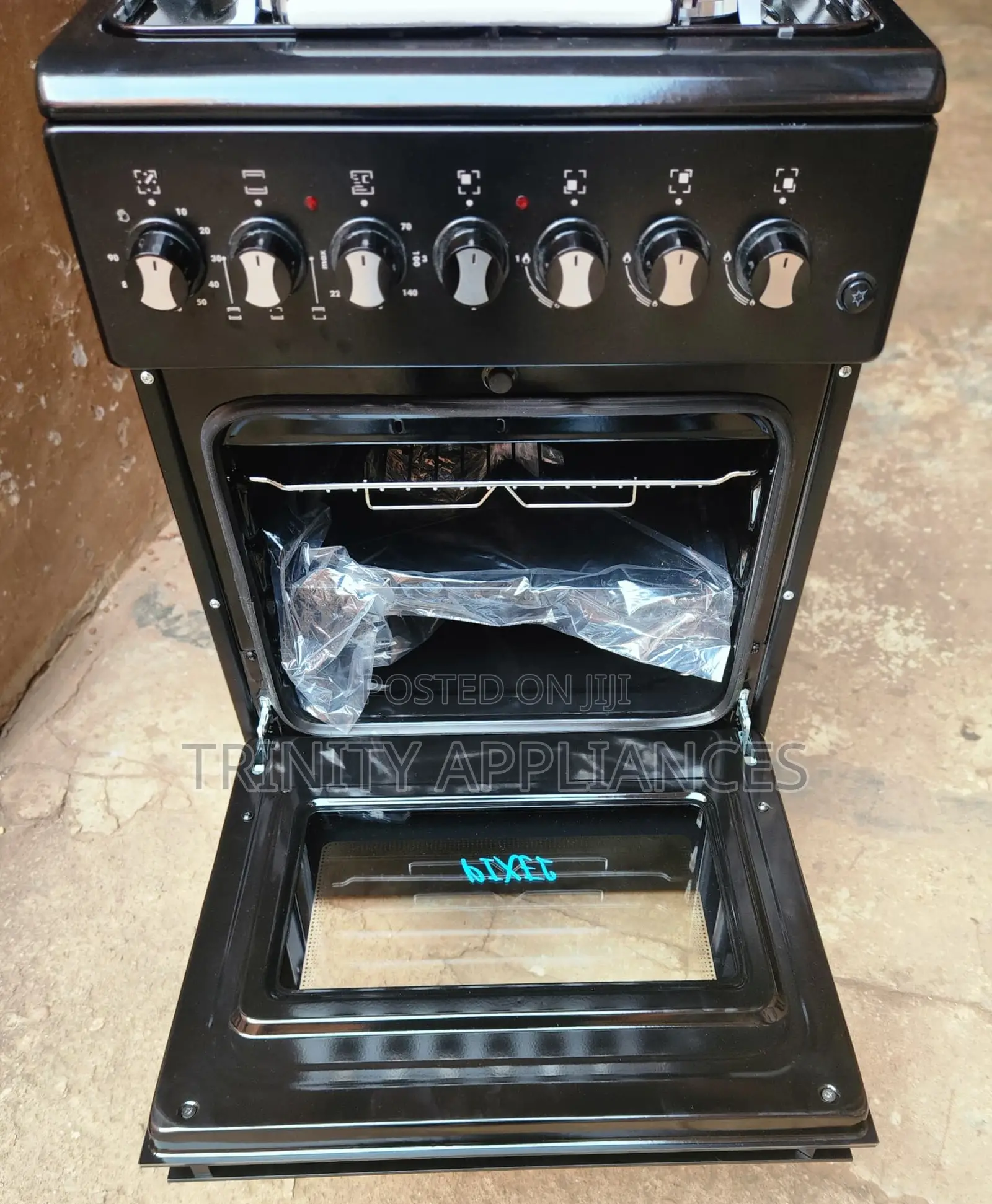 Pixel 50x60cm Cooker Electric Oven 3 Gas Burners 1 Hotplate